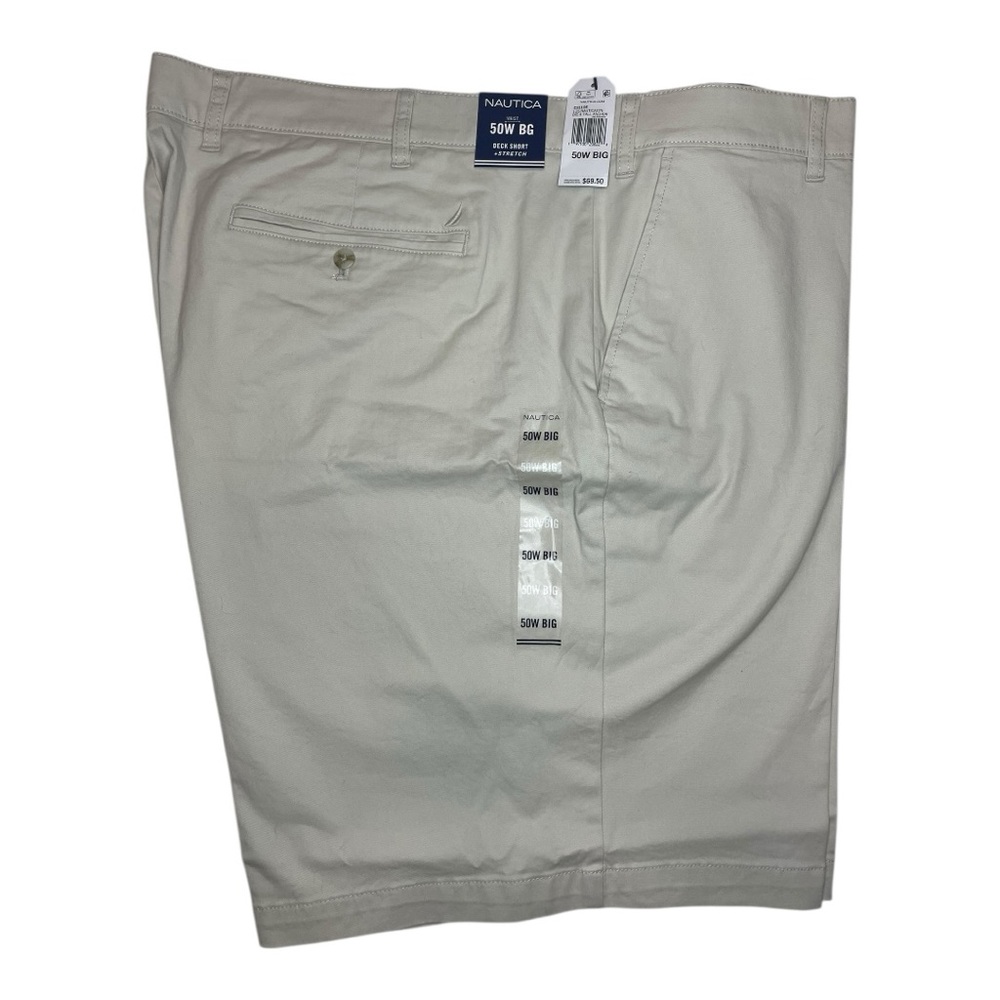 Nautica Men’s Flat Front Shorts - Light Khaki